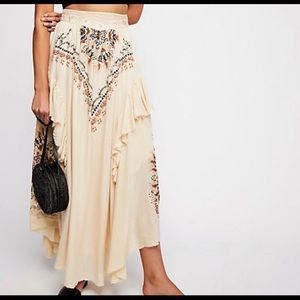 Free People rugged heart skirt